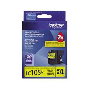 Original Brother LC105Y XXL Yellow ink cartridge, Super High Yield