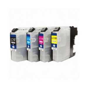 Compatible Brother LC107, LC105 XXL ink cartridges, Super High Yield, 4 pack