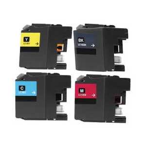 Compatible Brother LC10E XXL ink cartridges, Super High Yield, 4 pack