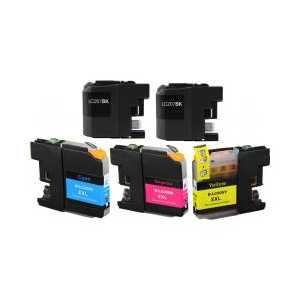 Compatible Brother LC207, LC205 XXL ink cartridges, Super High Yield, 5 pack