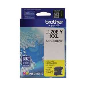Original Brother LC20EY Yellow ink cartridge, Super High Yield