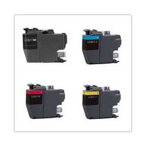 Compatible Brother LC3017 XL ink cartridges, High Yield, 4 pack