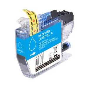 Compatible Brother LC3017C XL Cyan ink cartridge, High Yield
