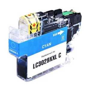 Compatible Brother LC3029C XXL Cyan ink cartridge, Super High Yield