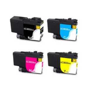 Compatible Brother LC3033 XXL ink cartridges, Super High Yield, 4 pack