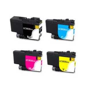 Compatible Brother LC3035 XXL ink cartridges, Ultra High Yield, 4 pack