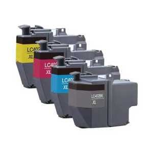 Compatible Brother LC402XL ink cartridges, High Yield, 4 pack