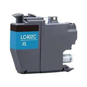 Compatible Brother LC402C XL Cyan ink cartridge, High Yield