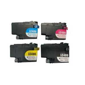 Compatible Brother LC406 ink cartridges, 4 pack