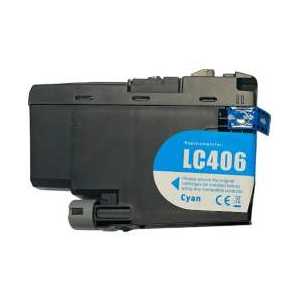 Compatible Brother LC406C Cyan ink cartridge