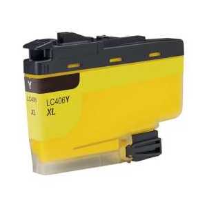 Compatible Brother LC406Y XL Yellow ink cartridge, High Yield