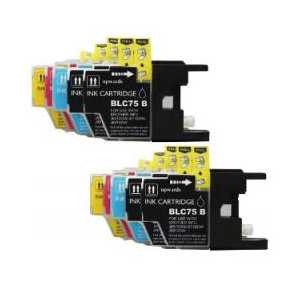 Compatible Brother LC75 ink cartridges, High Yield, 10 pack