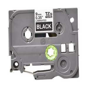 Compatible Brother TZe325 label tape for P-Touch - 9mm White on Black