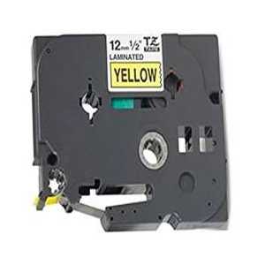 Compatible Brother TZe631 label tape for P-Touch - 12mm Black on Yellow