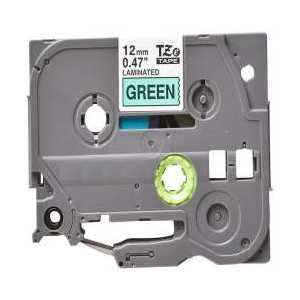 Compatible Brother TZe731 label tape for P-Touch - 12mm Black on Green