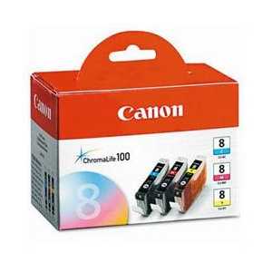 Original Canon CLI-8 ink cartridges, 0621B016, 3 pack