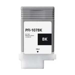 Compatible Canon PFI-107BK Black ink cartridge