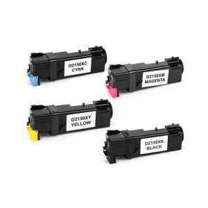 Compatible Dell 2150, 2155 toner cartridges, High Yield, 4 pack