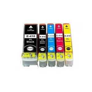 Remanufactured Epson 410XL ink cartridges, 5 pack