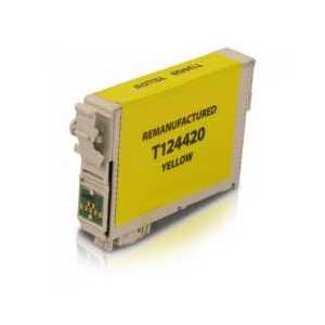 Remanufactured Epson 124 Yellow ink cartridge, T124420