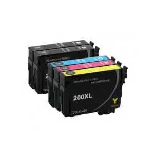 Remanufactured Epson 200XL ink cartridges, 5 pack
