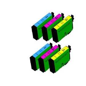 Remanufactured Epson 252XL ink cartridges, 6 pack