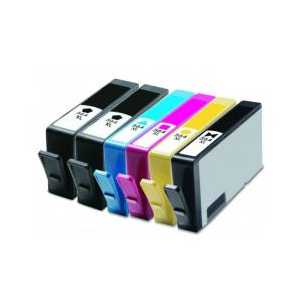 Remanufactured HP 564XL ink cartridges, 6 pack