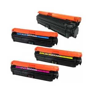 Compatible HP 650A toner cartridges, 4 pack