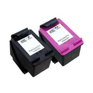 Remanufactured HP 65XL ink cartridges, 2 pack