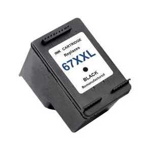 Remanufactured HP 67XXL Black ink cartridge, Extra High Yield, 3YM59AA