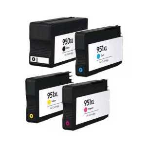 Remanufactured HP 950XL, 951XL ink cartridges, 4 pack