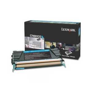 Original Lexmark C748H1CG Cyan toner cartridge, High Yield, 10000 pages