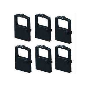 Compatible OKI 42377801 Black ribbon cartridge, 6 pack