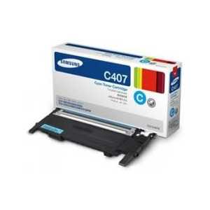 Original Samsung CLT-C407S Cyan toner cartridge, 1000 pages