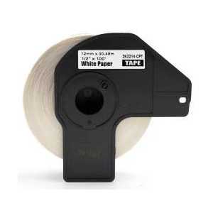 Compatible Brother DK2214 continuous length white tape