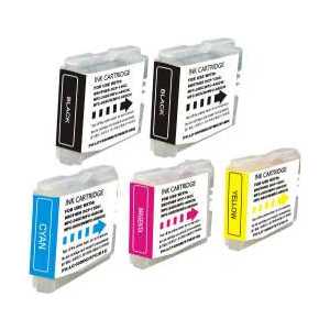 Compatible Brother LC51 ink cartridges, 5 pack