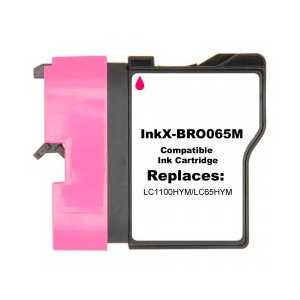 Compatible Brother LC65HYM Magenta ink cartridge, High Yield