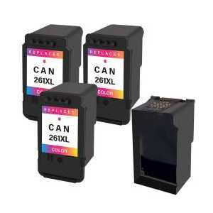 Compatible Canon CL-261XL Color plug-in ink cartridge, High Yield, 3 pack