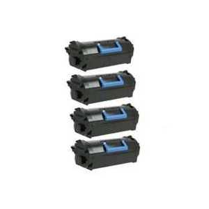 Compatible Dell B5460, B5465 toner cartridges, High Yield, 4 pack