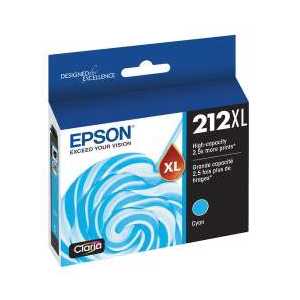 Original Epson 212XL Cyan ink cartridge, High Capacity, T212XL212