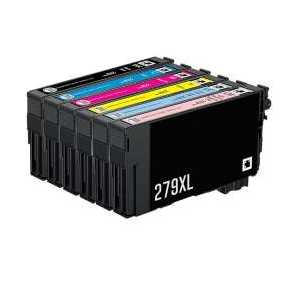 Remanufactured Epson 279XL ink cartridges - High Capacity - 6 pack