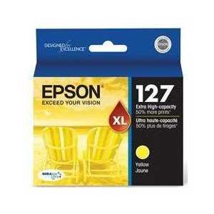 Original Epson 127 Yellow ink cartridge, T127420