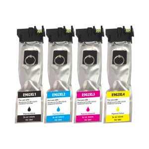 Remanufactured Epson 902XL ink cartridges, 4 pack