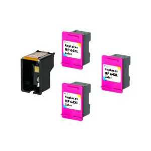Compatible HP 64XL Color plug-in ink cartridge, High Yield, 3 pack