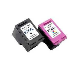 Remanufactured HP 67XXL ink cartridges, 2 pack