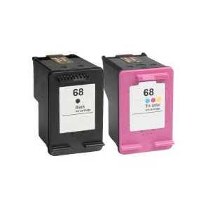 Remanufactured HP 68 ink cartridges - 2 pack