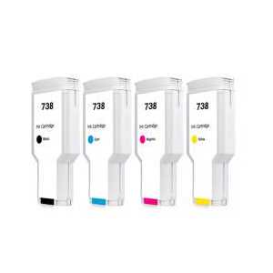 Remanufactured HP 738 300-ml inkjet cartridges - high capacity - 4-pack