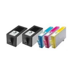 Remanufactured HP 920XL ink cartridges, 5 pack