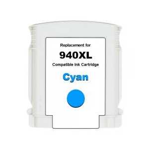 Premium Remanufactured HP 940XL Cyan ink cartridge, C4907AN - High Yield - USA Made