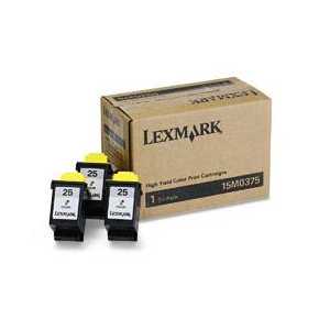 Multipack - Lexmark 25 genuine OEM ink cartridges - 15M0375 - 3 pack